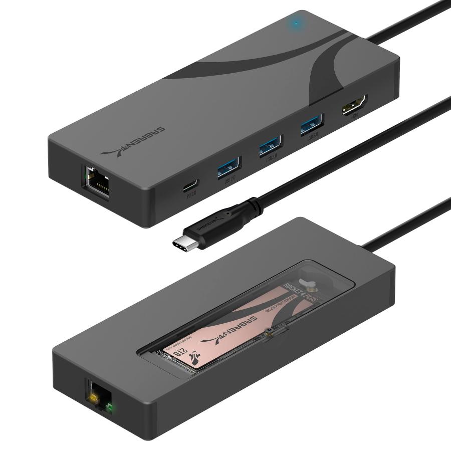 SABRENT usb-Cハブ、 M.2 SSDスロット付き6ポートドック、90W PD3.0、1個のUSB 2 : SHOP ...