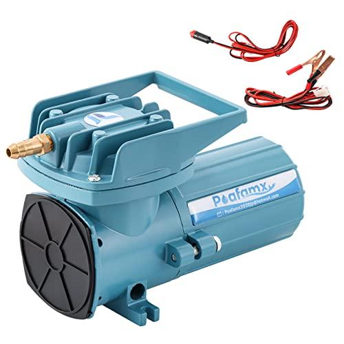 Poafamx 12Vエアーポンプ 35W 吐出量68L/min 酸素ポンプ 水槽曝気 吐