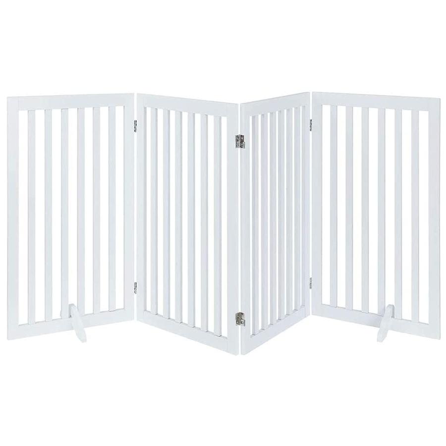 unipaws ハイタイプペットゲート置くだけ木製バリア、犬用フェンス