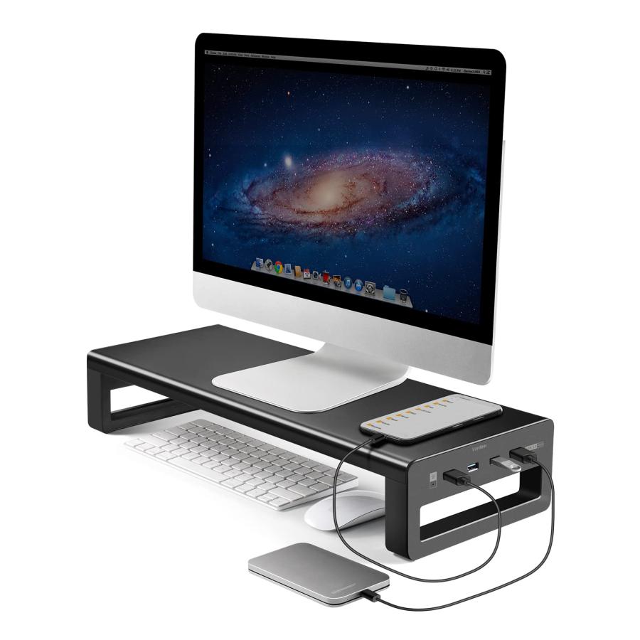 VAYDEER モニター台 USB 3.0 ディスプレイ 台 pc モニタースタンド