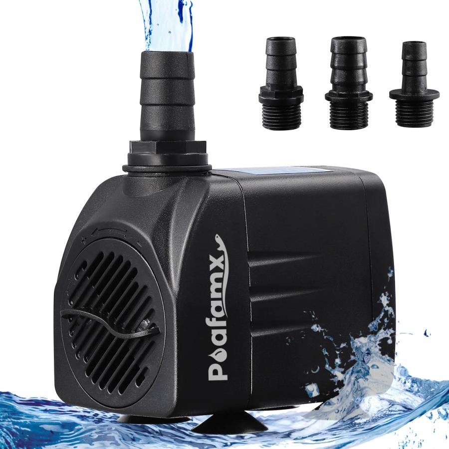 Poafamx 水中ポンプ 排水ポンプ 吐出量2000L/h 最大揚程2.0m 30W 110V