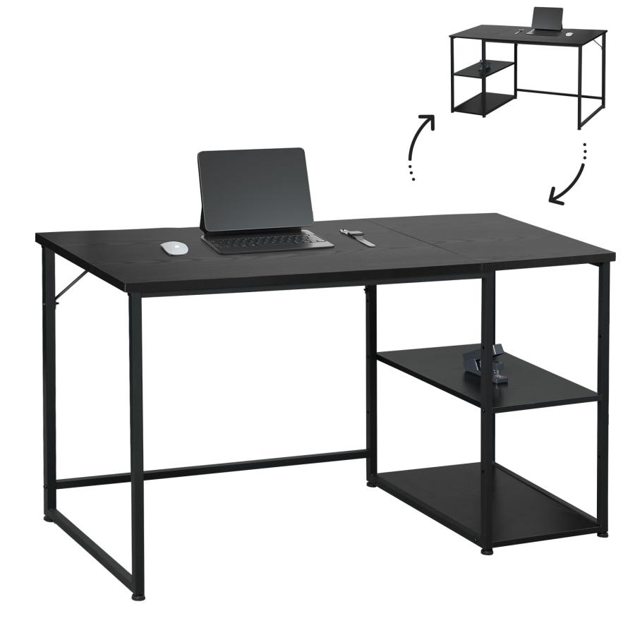 Maihail デスク 140幅 ラック付き パソコンデスク pcデスク ゲーミング