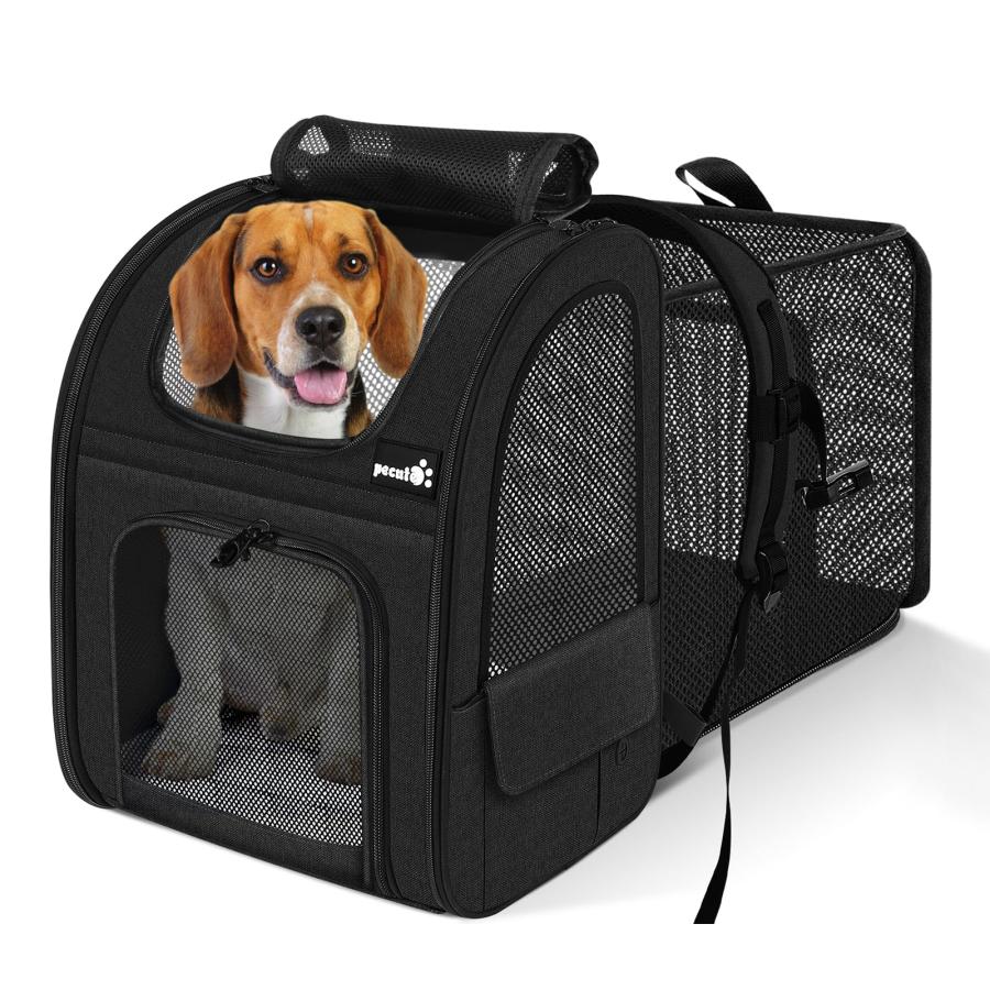 Pecute ペット キャリーバッグ 猫用 犬用 リュック メッシュ窓
