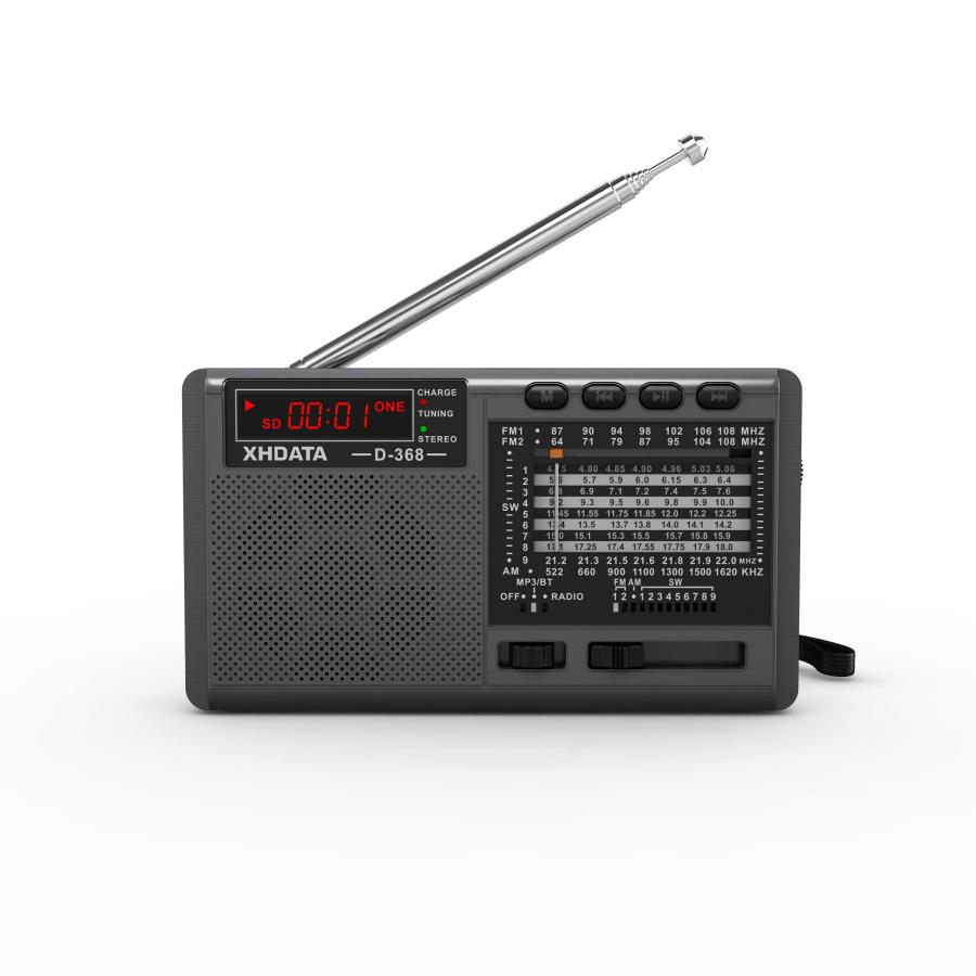 XHDATA D368 ポータブル短波ラジオ FM AM SW ワイドFM DSP ステレオ