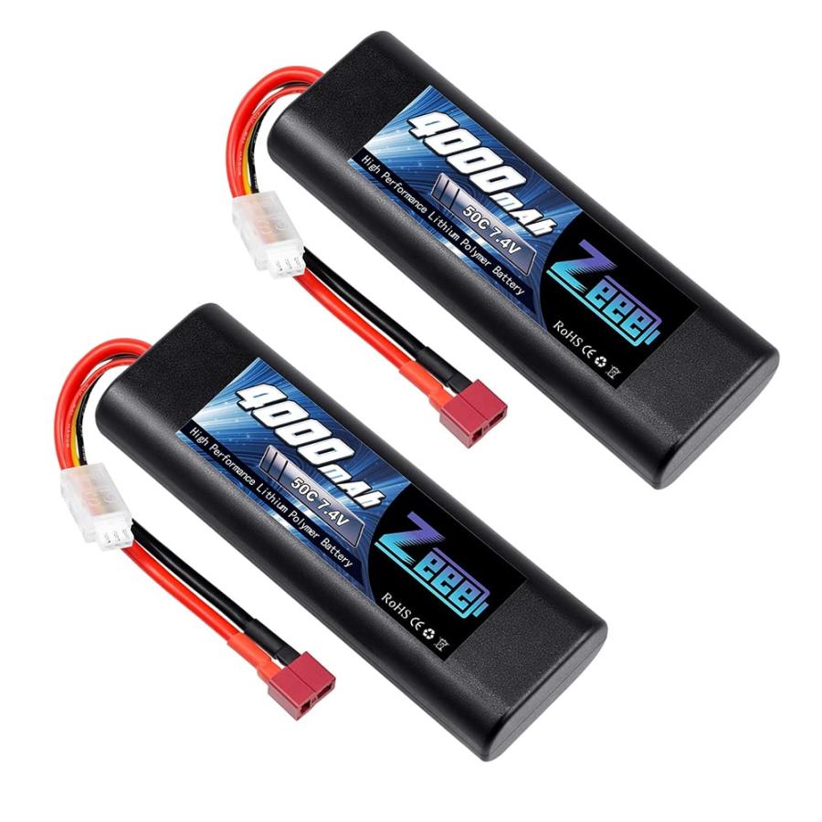 ゼエエ Zeee 2S リポバッテリー lipo battery 4000mAh 7.4V 50C T