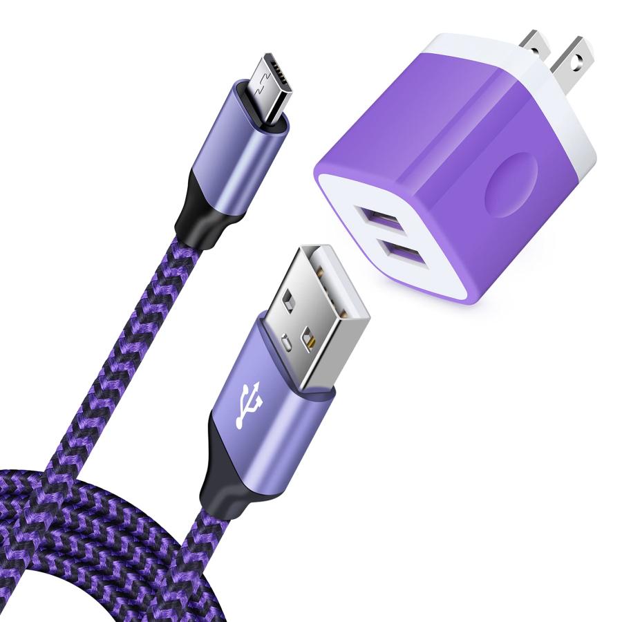 Hootek USB コンセント 2ポート 充電器 with Micro ケーブル*1.8M USB電 : SHOP EVERGREEN ...