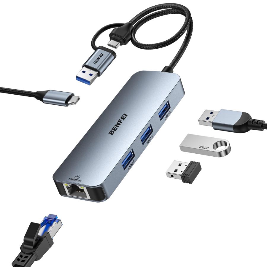 BENFEI USB-C USB 3.0 - ギガビット イーサネット アダプター、RJ45