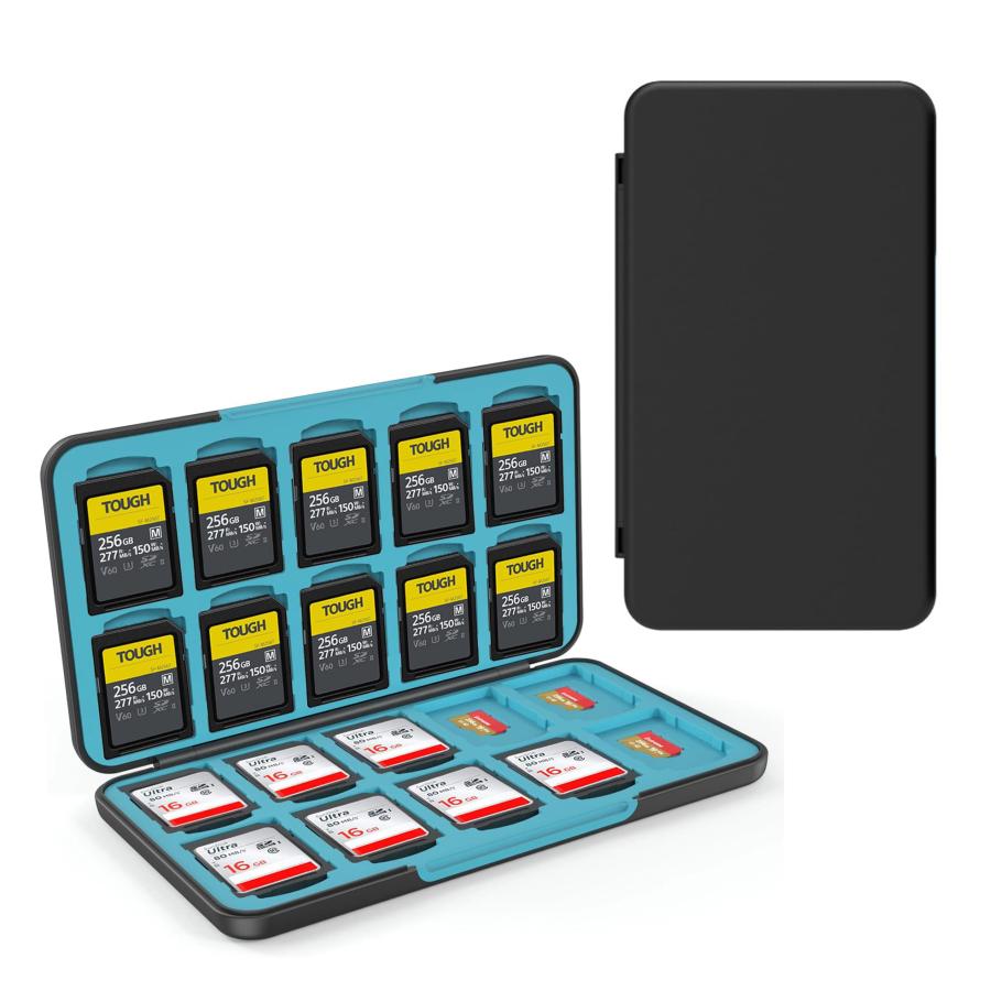 PGRTYOF SDカード ケース 40枚収納 （SD*20枚＋microSD*20枚） 、SD