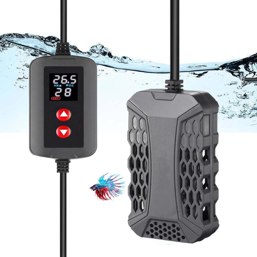 QOSEREN 水槽 ヒーター サーモスタット付き コントロー ラー 温度設定