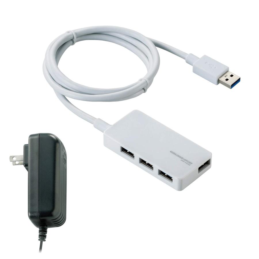 【2014年モデル】エレコム USBハブ 3.0 2.0対応 4ポート ACアダプタ付 ホワイト : SHOP EVERGREEN - 通販 ...