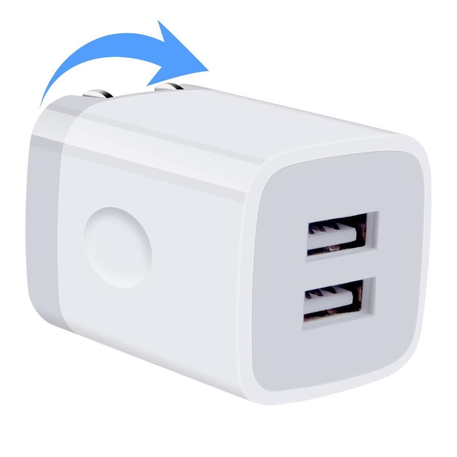 FodLop USBコンセント USB充電器 折り畳み 2ポート 急速充電器12W 2.4A/PSE認証 : SHOP EVERGREEN ...