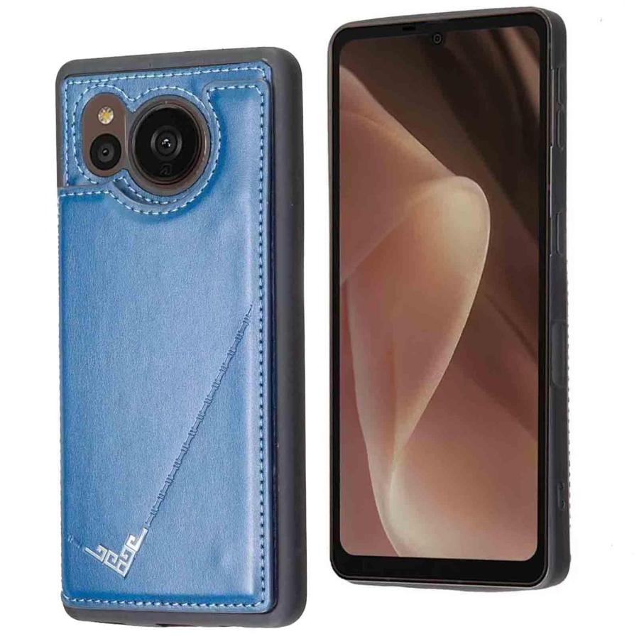 Geshh】AQUOS sense7 plus Softbank A208SH レザーケース(ネイビー