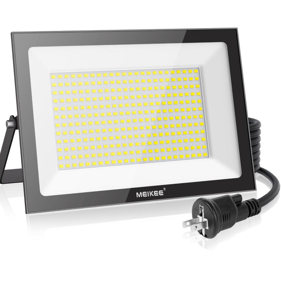 極薄型 LED 200W 2個セット昼光色6000K 22000LM IP67 MEIKEE 200W LED 投光器 20000LM 6500K 超薄型 IP66 昼光色 高輝度
