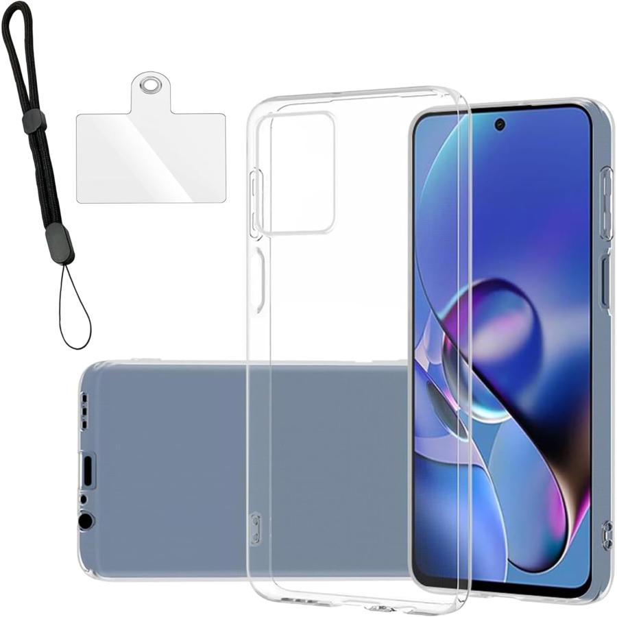 クリアカバー付 Motorola　moto g64　画面割れあり WHskyee For Motorola MOTO G64 5G/G64Y 5G ケース カバー クリア TPU