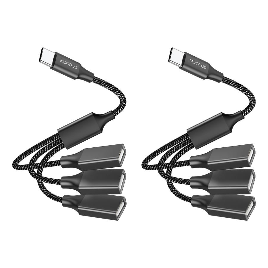 MOGOOD USB C 分岐器 Type Cオスから3つのUSBメスケーブルアダプタ
