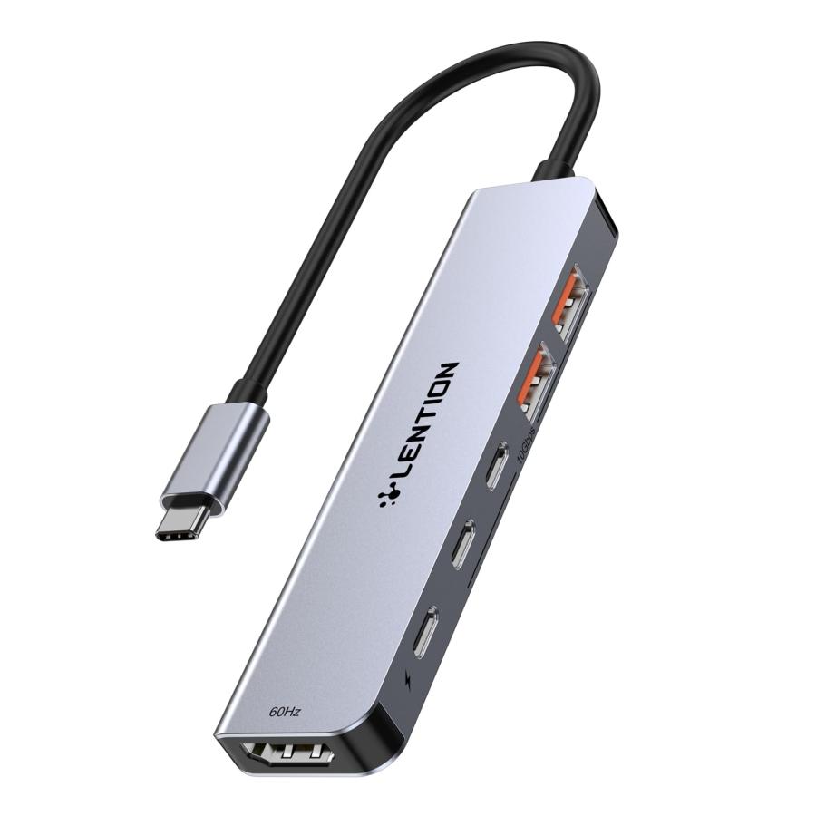 LENTION USB C ハブ 2*USB 3.2+2*USB 3.2(タイプc) 4K 60Hz 10Gbps HDMI 100W PD ...