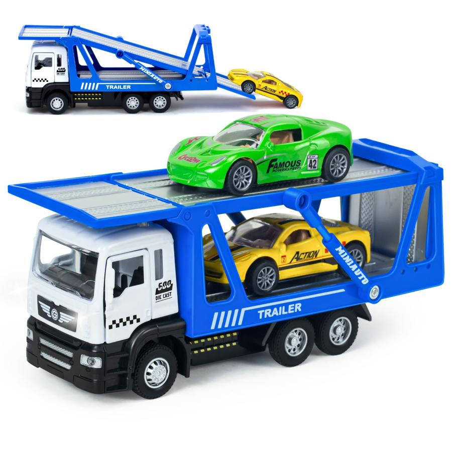 YongnKids ミニカー カーキャリア おもちゃ レッカー車 キャリアカー