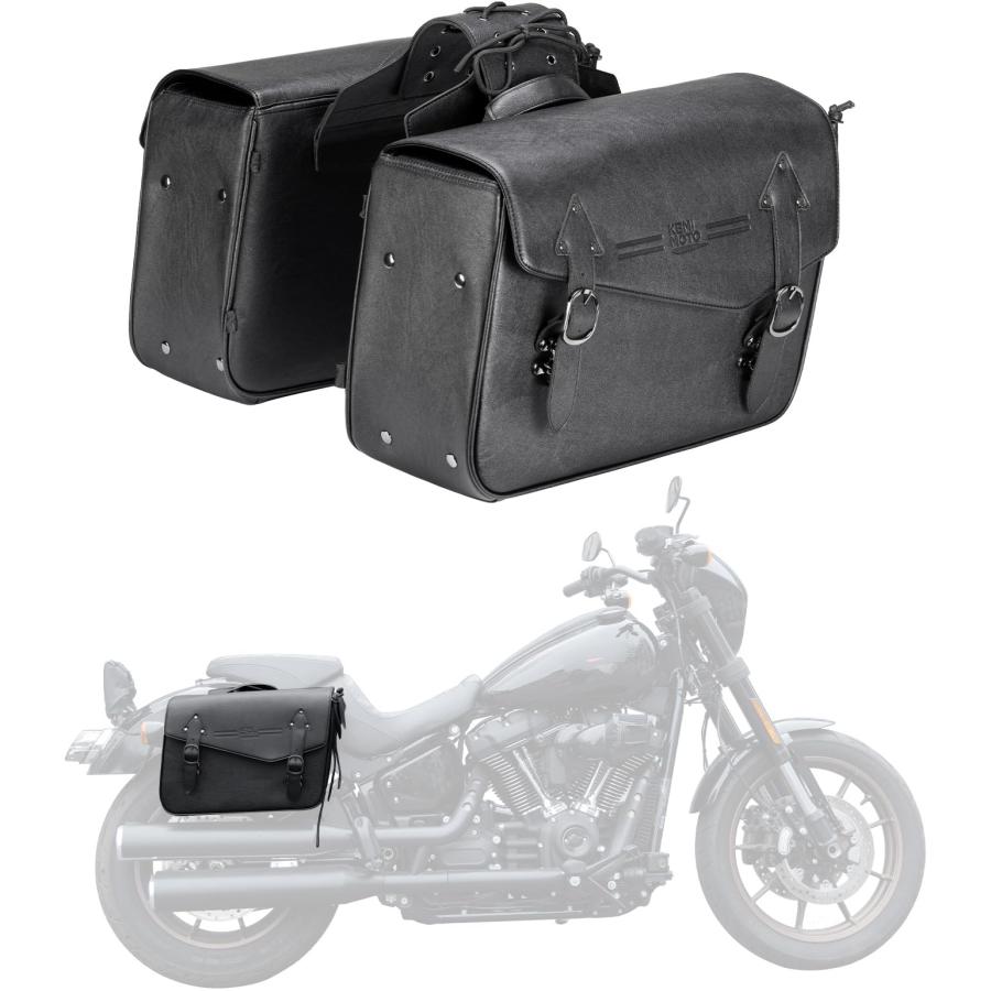 KEMIMOTO バイク サイドバッグ バッグ 35L 大容量 汎用 防水 左右 