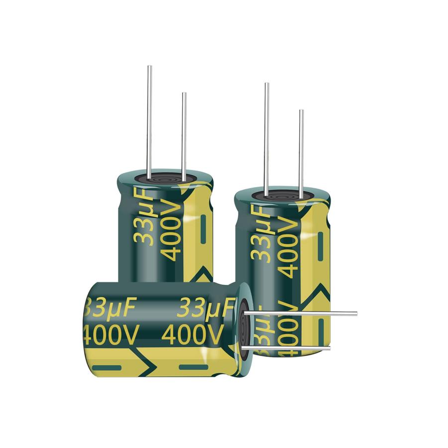 PENGLIN 10個 電解コンデンサ アルミ電解コンデンサー 400V 33UF 105