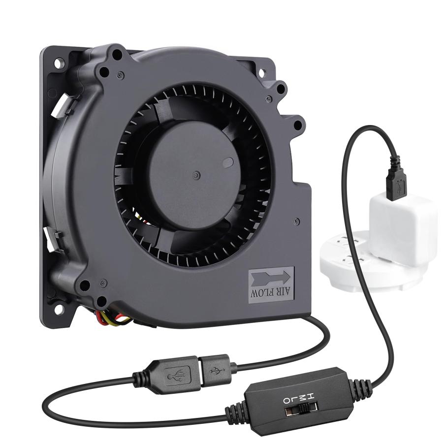 GDSTIME USB シロッコファン、120mmx32mm 12cm 5V DC USBファン