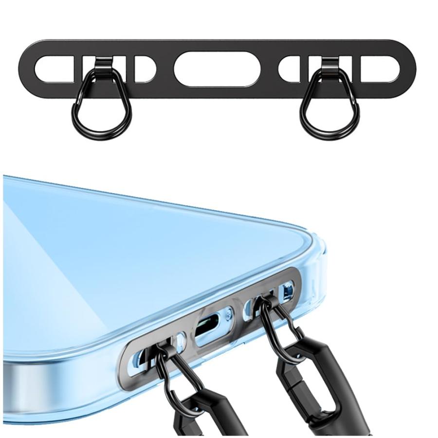 スマホ ストラップホルダー 2点吊り 2口タイプホルダー 極薄0.4mm スマホ ストラップホルダー 2点吊り 2口タイプホルダー 極薄0.4mm