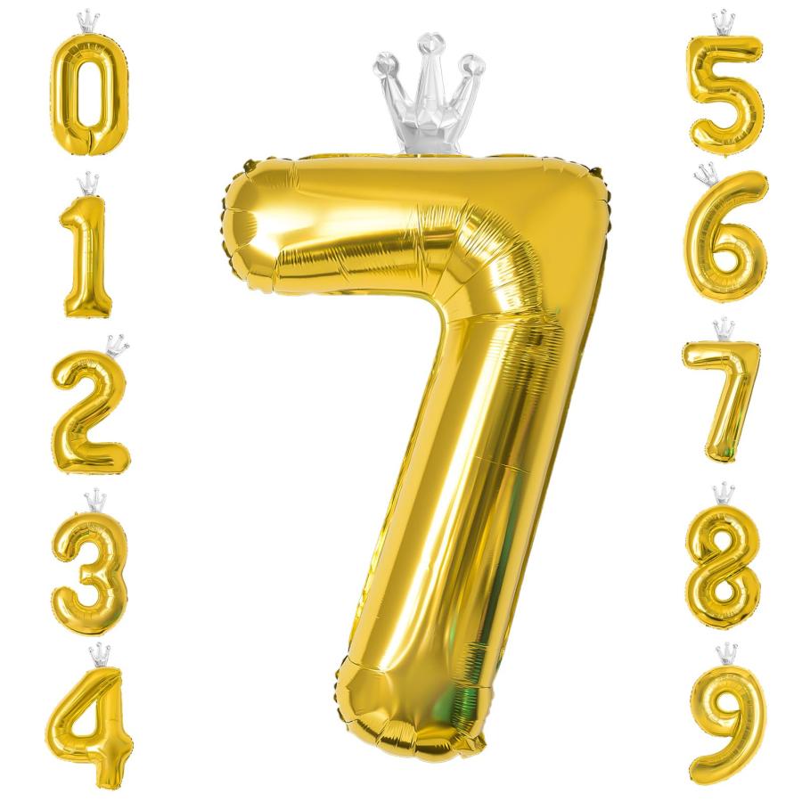 GRESATEK バルーン 数字 風船 誕生日 40インチ 大きい ナンバー7