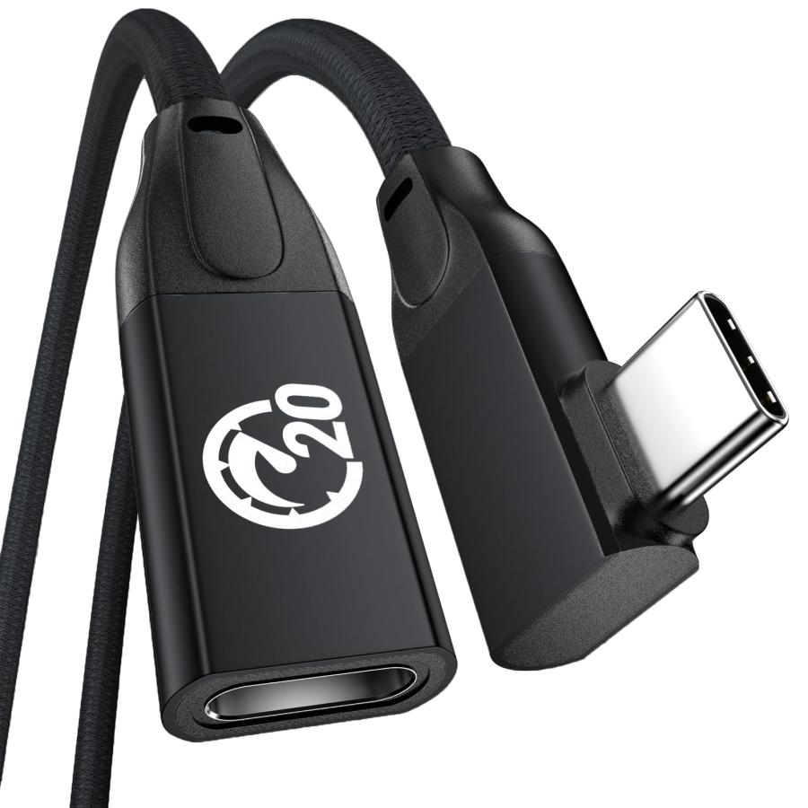 UseBean USB Type-C 延長ケーブル 240W L字0.6M C 3.2オス-メス 【PD 48V/5A : SHOP ...