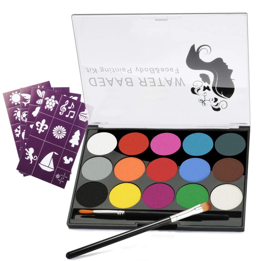 Chisafly フェイスペイント 15色セット ボディペイント 絵の具