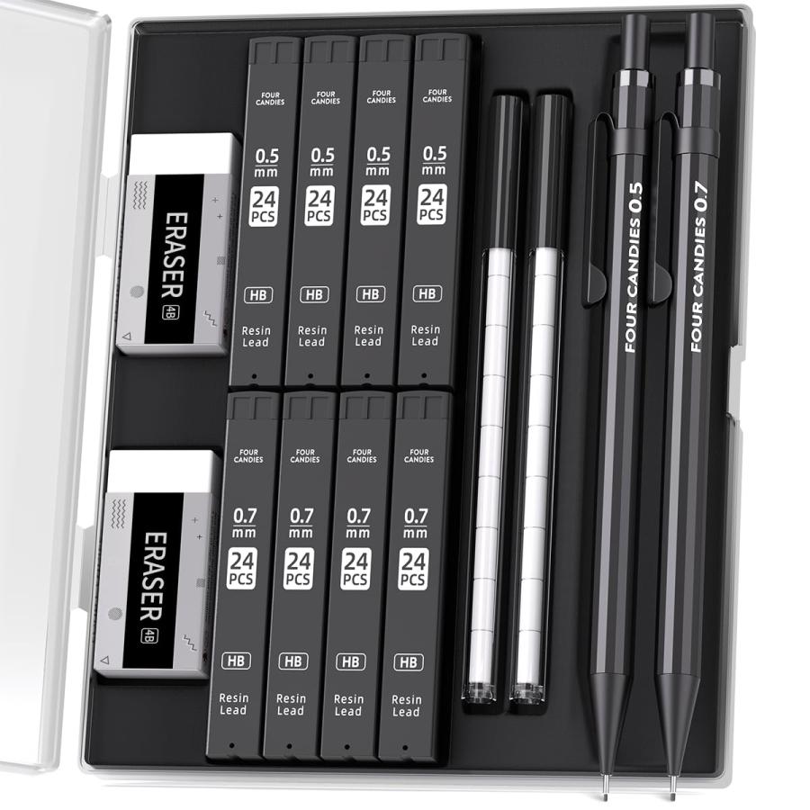 Four Candies金属製シャープペンシル 0.5&0.7mm 2本セット : SHOP