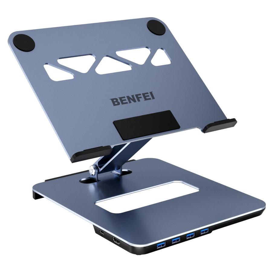 BENFEI ノートパソコンスタンドに USB C 6in1 ドッキングステーション