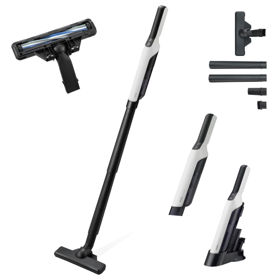 スティッククリーナー ST-4016G 本体 サンカ 充電式 スリム スティッククリーナー 掃除機 軽量 ホワイト SSC