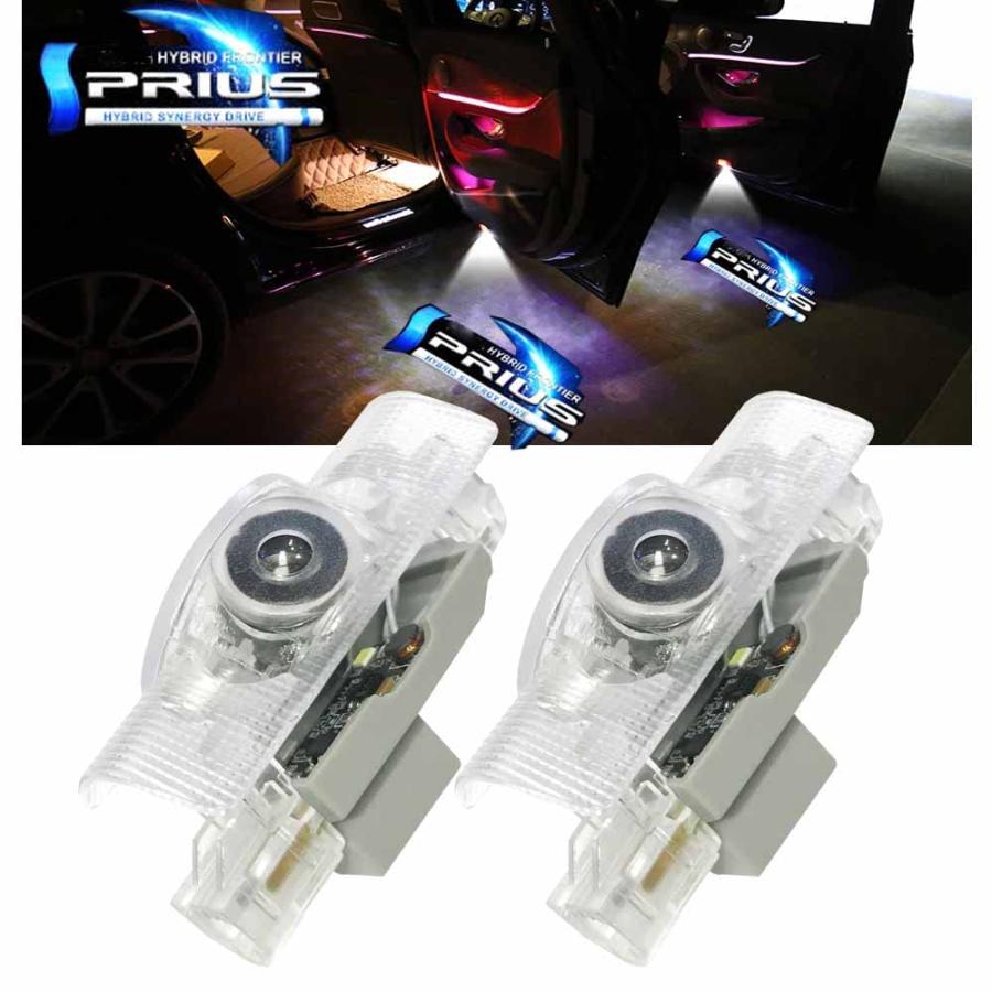 Minile 互換性プリウス車用カーテシランプ ロゴ ドアウェルカムライト