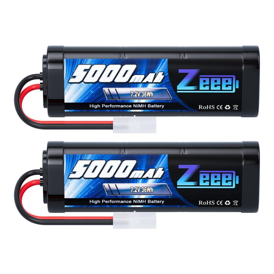 ゼエエ Zeee 7.2V 5000mAh NiMH TAMIYAプラグ付き 2パック ニッケル