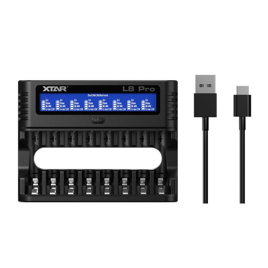 XTAR L8 Pro 充電器 LCD液晶付き 1.5V 単3 単4 リチウム電池と1.2V AA