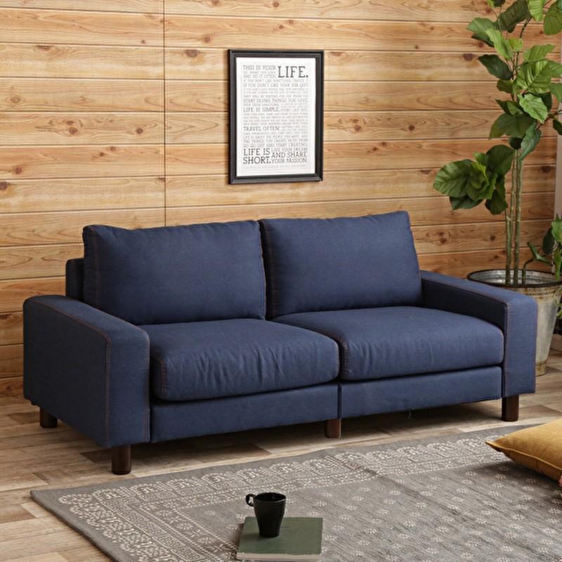 ソファ ２人掛け デニムソファ カジュアル ワイドサイズ おしゃれ Ecrn インテリア家具通販のファニシック 通販 Yahoo ショッピング