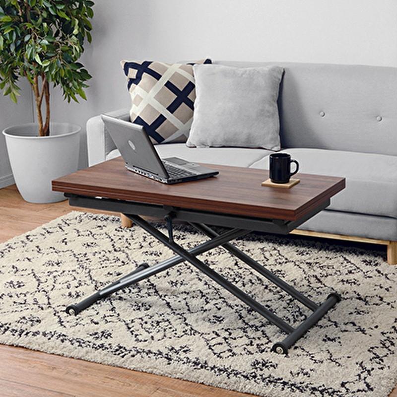 昇降テーブル おしゃれ エクステンション ブラウン 高さ調節 キャスター付き 伸縮 Hghi インテリア家具通販のファニシック 通販 Yahoo ショッピング