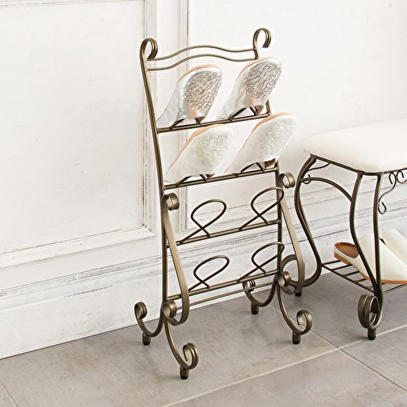 スリッパラック おしゃれ アンティークゴールド 高級感 玄関収納 軽量