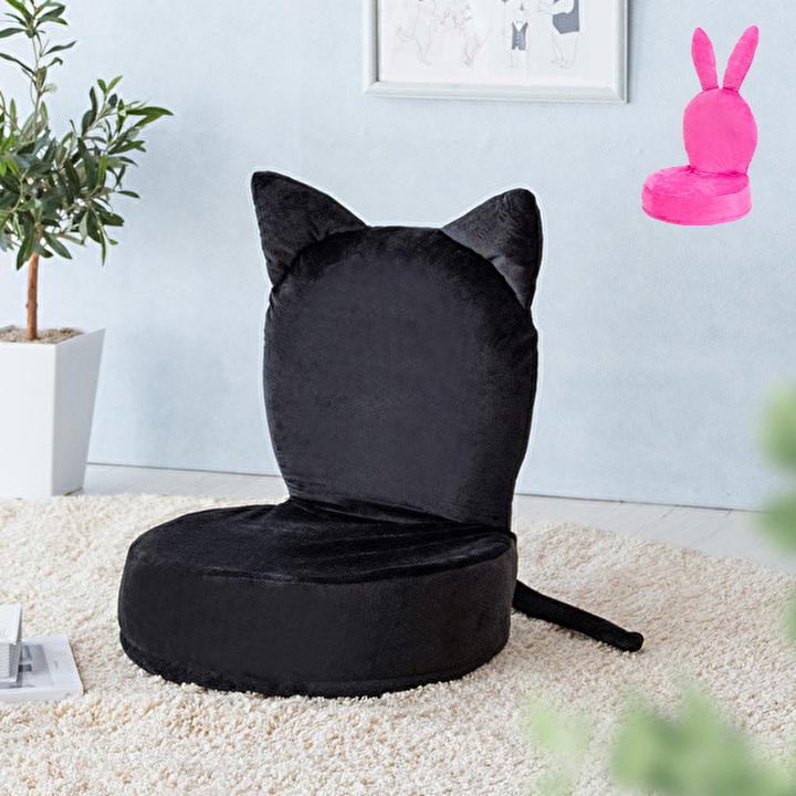 座椅子 黒猫 動物 コンパクト キャット アニマル 耳 尻尾 かわいい :myt-00499:インテリア家具通販のファニシック - 通販 -  Yahoo!ショッピング