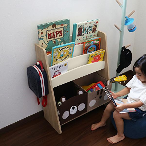 限定製作 絵本棚 おしゃれ 大容量 こども 本棚 子供部屋 ピクチャーブックラック シンプル 人気絶頂 Turningheadskennel Com