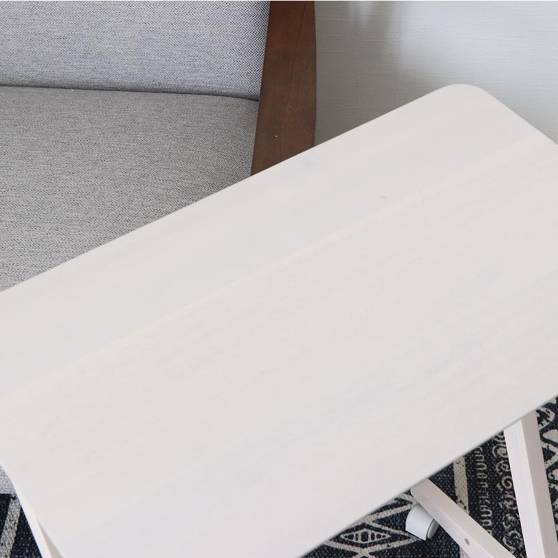 サイドテーブル キャスター付き 木製 白 ホワイト ソファ横 おしゃれ｜shopfamous｜07