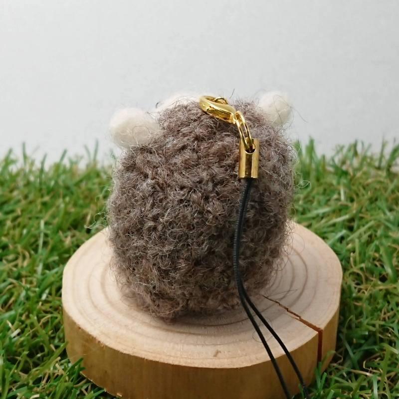 【asamame】 つぶらな瞳の臆病なハリネズミさん ストラップ ブラウン a04-008 【メール便対応】 |  | 02