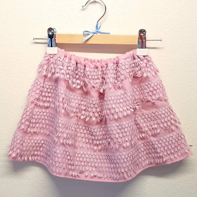 【Saana Gallery】 キッズスカート レース ピンク s03-033 【メール便対応】 | 