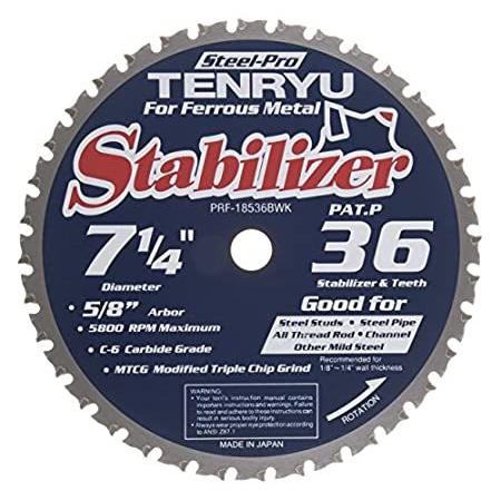 大人の上質  PRF-18536BWK Tenryu Stabilizer Blade Saw Tipped Carbide Inch 7-1/4 電動のこぎり