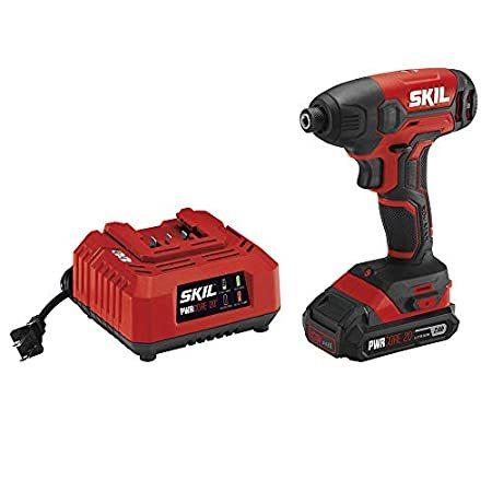 Skil 20V 1/4 Inch Hex Cordless Impact Driver, Includes 2.0Ah PWRCore 20 Lit