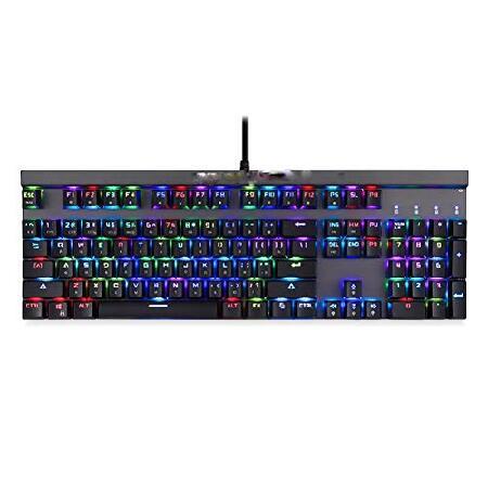 HLOIPYUR 104キー NKRO USB有線RGBバックライトメカニカルゲームキーボード PC/コンピュータ/Dota 2cs GOゲーマー用 ブラック 6953975846699