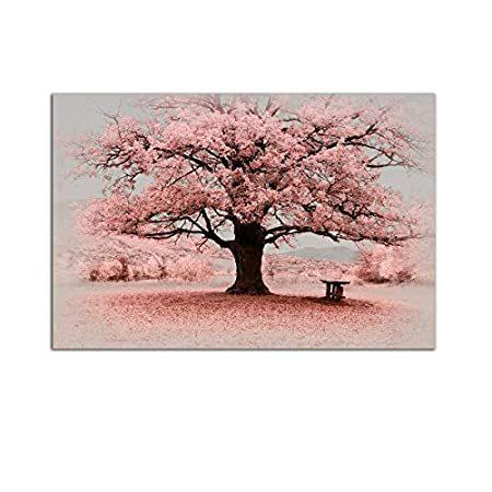 Startonight Glass Wall Art - Pink Tree Decor - Tempered Acrylic Glass Artwo