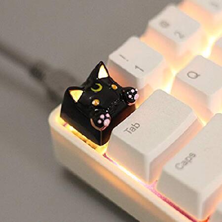 Blackcatkeycap 日本ではあまり手に入らない 並行輸入品 逆輸入品3d樹脂ホワイトパープルピンクブラックかわいい漫画猫デザインバックライト付きキーキャップチェリーmxスイッチメカニカルゲーミングキーボード キーボード 正規品質保証 Learningalliance Edu Pk