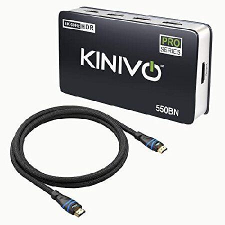 日本ではあまり手に入らない並行輸入品・逆輸入品Kiniv0 550BN 4K HDMI Switch with BlueRigger 4K HDMI Nyl0n Braided Cable - 3FT (4K 60Hz, HDR, HDMI 2.0, 5 P0rt Switch, Aut0-Switching)