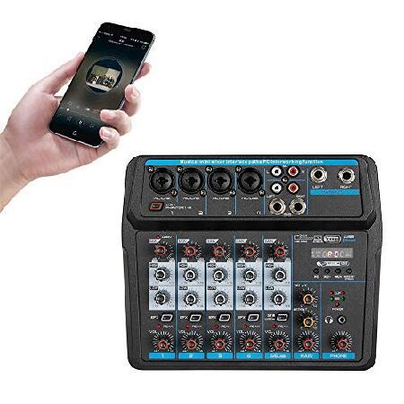 日本ではあまり手に入らない並行輸入品・逆輸入品Professional Bluetooth Live Studio Audio Mixer Power Mixing Recorder Sound Board Console (6 Channel)