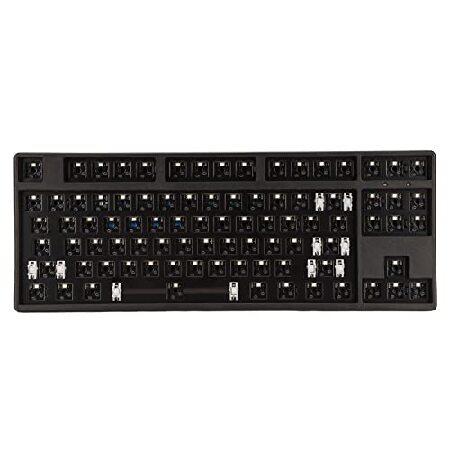 日本ではあまり手に入らない並行輸入品・逆輸入品87 Key Mechanical Keyboard DIY Kit, Custom Gaming Keyboard 3000mAh Battery ABS Aluminum Alloy for PC Black